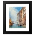 thumbnail image 2 of William Callow 12x14 Black Modern Framed Museum Art Print Titled - A Gondola on the Grand Canal, Venice (1866), 2 of 5