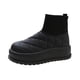 thumbnail image 1 of Botas de nieve para mujer, estilo coreano de invierno, forro polar, ropa exterior cálida, suela gruesa, caña alta, zapatos acolchados de algodón, botas cortas de manga, 1 of 5