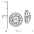 thumbnail image 3 of Auriga 14k White Gold Diamond Earring Jackets for Women, 3 of 3