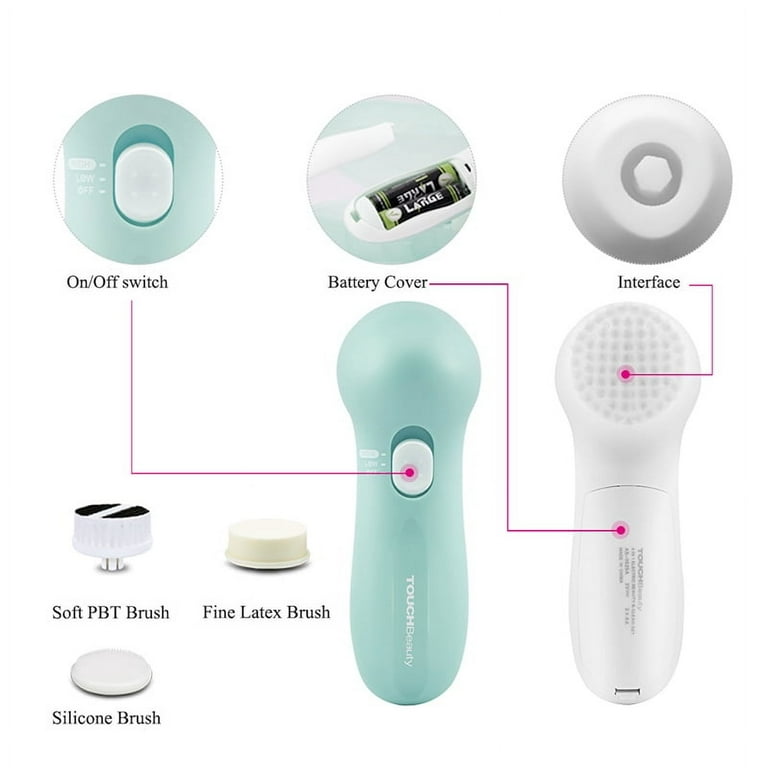 Touch Beauty 3-in-1 Facial Cleansing Device - Battery Operated