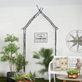 thumbnail image 3 of DecMode 103" Indoor Outdoor Arched Black Metal Bird Garden Arbor with Twisted Branches, 3 of 13