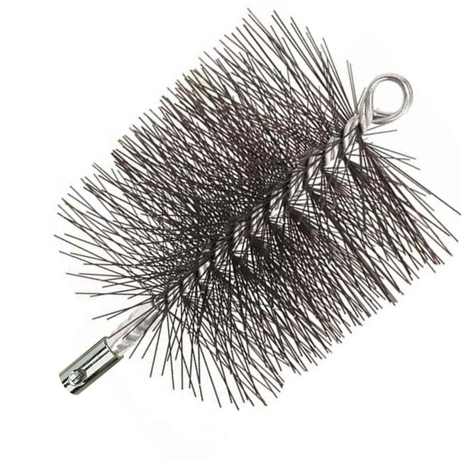 10 in. Buttonlok Round Heavy Duty Wire Brush for Cleaning Chimney