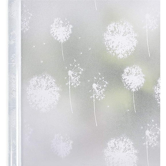 Window Film Privacy Frosted, Self Adhesive Glass Frosting Film Static Cling Anti Uv Reusable Opaque Vinyl Sticker for Home Office 40x200 cm