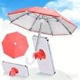 thumbnail image 4 of Phone Umbrella for Sun Shade, UPF 45+ Updated Clip On Mini Phone Umbrella Anti-Glare Cellphone Screen Protector Gifts for Beach Pool Tanning Car Travel Vacation Essentials, Red, 4 of 8