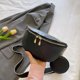 thumbnail image 3 of Bolso de pecho para mujer PU con correa ajustable para bolso de compras de viaje de oficina (negro), 3 of 8