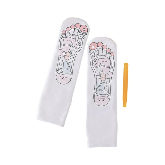 Calcetines de Reflexología con Bolígrafo de Punta Fernando Ilustración de Acupuntura 30cmx8cm