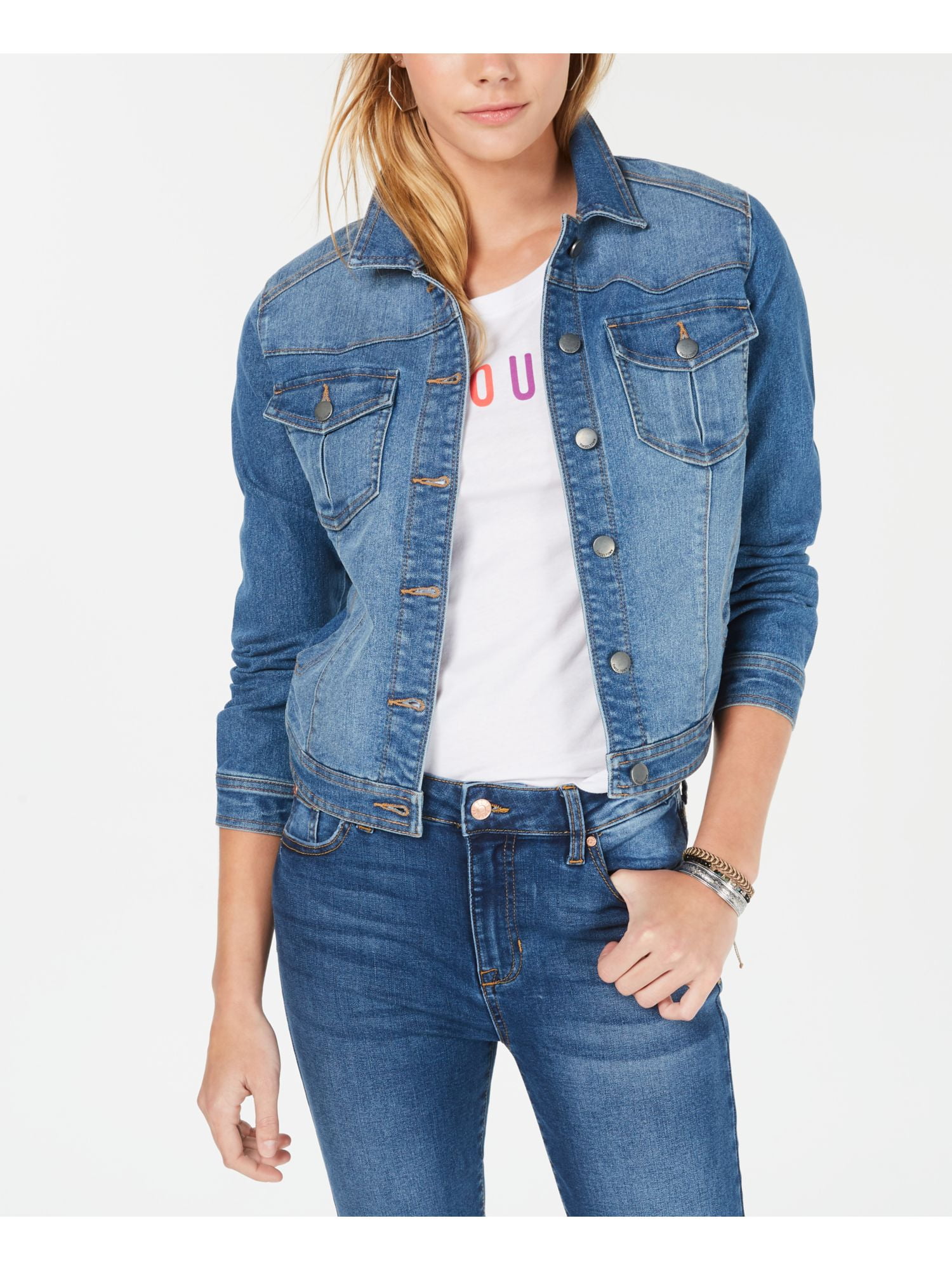 Juniors Destructed Denim Jacket 