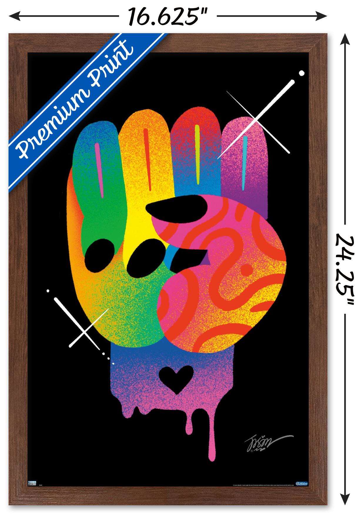 Jason Naylor - Fist of Color Wall Poster, 14.725" x 22.375", Framed