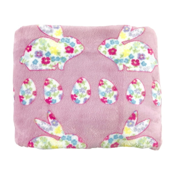 Easter Bunny and Easter Egg Throw Blanket