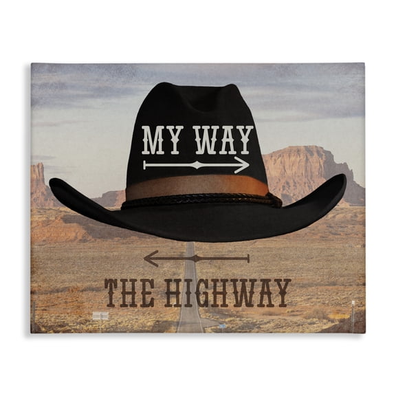 Stupell Industries Bohemian My Way or Highway Cowboy Canvas Art, 20 x 16, by Marcus Prime