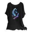 thumbnail image 3 of lcziwo Womens Summer Beach Tops Dressy Casual Cotton Linen Short Sleeve T Shirts Loose Fit Round Neck Blouses 2025 Fashion Graphic Tees Shirt Lightning Sales Today Black XL, 3 of 8