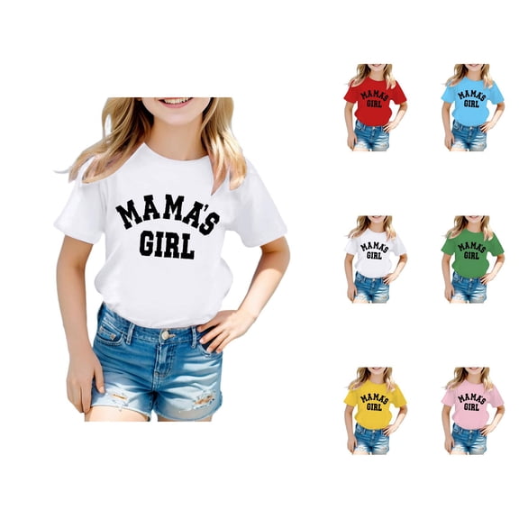 Girls Fashion Graphic Print Round Neck Short Sleeve Tee Summer Casual T Shirt for Girls Trendy and Comfortable Youth Apparel
