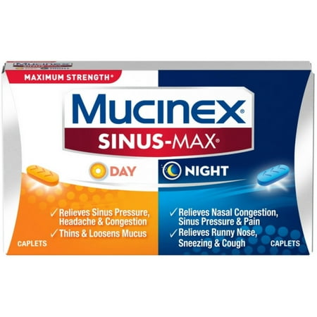 6 Pack - Mucinex Sinus-Max Max Strength Day & Night Caplets 20