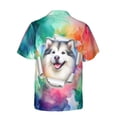 thumbnail image 2 of Funny Watercolor Adorable Alaskan Malamute Peeking Through Torn Paper Effect Hawaiian Shirt Breathable Summer Unisex Merch Alaska Mal Dog Lovers Gifts - 00026, 2 of 6