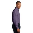 thumbnail image 3 of Port Authority Adult Male Men Chambray Long Sleeves Shirt Grape Harvest Medium, 3 of 6