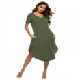 thumbnail image 1 of Dsseng Robe de Maison Longue Ou Chemise de Nuit pour Femmes Grande Taille avec Poche P-TTG, 1 of 8
