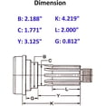 thumbnail image 2 of 1.750"-34 Splined Midship Tube Shaft Aftermarket Replacement for 90-53-11 Unbranded, 2 of 2