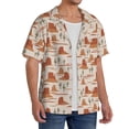 thumbnail image 2 of Gukieu Western Desert Nature Landscape Print Men's Short-sleeved Shirts, Button-down Pocket Shirts, T-shirts, Beach Vacation Travel Summer Clothing-XX-Large, 2 of 5