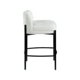 thumbnail image 6 of Meridian Furniture Burton Cream Chenille Fabric Stool (Set of 2), 6 of 8