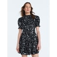thumbnail image 2 of Scoop Women’s and Women's Plus Smocked Floral Mini Dress, Sizes XS-4X, 2 of 5