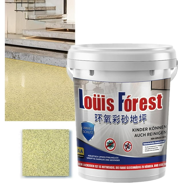 High-Gloss Marble Effect Epoxy Floor Coating,Epoxy Floor Paint for Garage,Self-Leveling Concrete Floor Paint,Quick-Dry Non-Slip Wear-Resistant Basement Waterproof Water-Based Paint