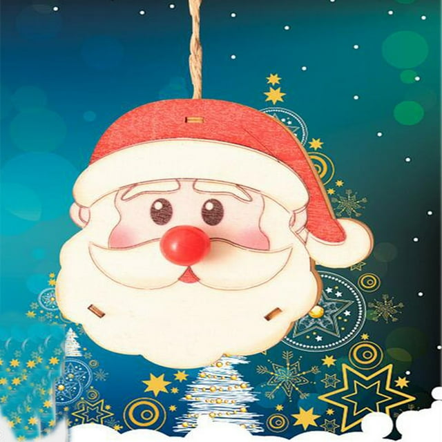 Fiudx Colgante de Árbol de Navidad, Diseño de Madera Tallada a Mano, Ambiente Festivo, Decoración Navideña Única, Accesorio para Fiestas En Casa, Perfecto para Celebraciones Familiares, Tamaño de Col