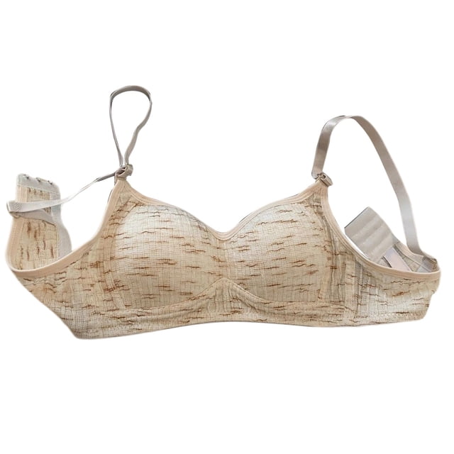 Brasier Mujer Sujetador Push up Pequeño sin Costuras con Textura A Rayas para Niña Extra Grande