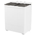 thumbnail image 2 of SUNCROWN Portable Washing Machine, 28 Lbs Twin Tub Washing Machine, 18lbs Washer and 10lbs Spinner Combo,Semi-automatic Compact Laundry Washer for Apartment,Camping, RVs and Dorms (Grey), 2 of 10
