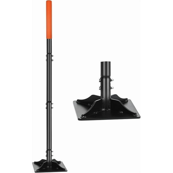 Garden Steel Tamper with 45 Inch Handle, Hand Ground Tamper Tool, Durable Plate Soil Compactor, Garden Heavy Duty Ideal Tool for Leveling Soil, Gravel, Asphalt, Driveway