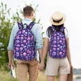 thumbnail image 6 of Lsque Skull rainbow color Pattern Canvas Daypack, Durable Backpack, High-quality Versatile Backpack,Vintage Compact Backpack-Small, 6 of 6
