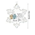 thumbnail image 2 of Colgante Decorativo Adorno de amistad de cristal marino con forma de copo de nieve, hecho a mano, 8 cm, recuerdo para amigos, 1 unidad Rkxzt, 2 of 9