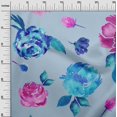 thumbnail image 2 of oneOone Cotton Silk Fabric Flower & Leaves Watercolor Decor Fabric Printed BTY 42 Inch Wide, 2 of 4