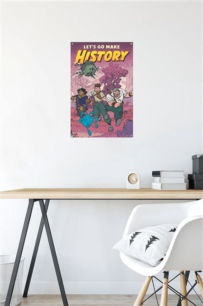 Disney Strange World - Let's Go Make History Wall Poster with Push Pins, 14.725" x 22.375"