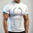 thumbnail image 2 of Short Sleeve Compression Shirt Men Athletic Gym Cool Dry Base Layer Workout Tops Slim Fit Undershirts T-Shirt, 2 of 6