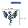 thumbnail image 3 of Unique Dragon Designs Alloy Brooch for Men and Women Portable Sturdy Alloy Pin for Casual or Formal Outfits, 3 of 9