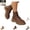 Coffee, variant on Boots for Women Versatile Block Heel Round Toe Fashion British Side Zipper Ankle Booties Casual Platform Lace-up Outdoor Walking Shoes