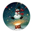 thumbnail image 1 of Mantel de Navidad, de de mantel de Navidad, decoración de cubierta de mantel para de para hogar Muñeco de nieve_A perfecl Cubierta de mesa elástica redonda, 1 of 7