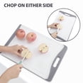 thumbnail image 4 of Sangdo Kitchen Cutting Board Set of 3 Large Reversible Plastic Chopping Board With Juice Grooves, Dishwasher Safe, Light Gray/White, 4 of 8