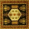 thumbnail image 1 of Ahgly Company Machine Washable Indoor Square Persian Yellow Traditional Area Rugs, 8' Square, 1 of 4