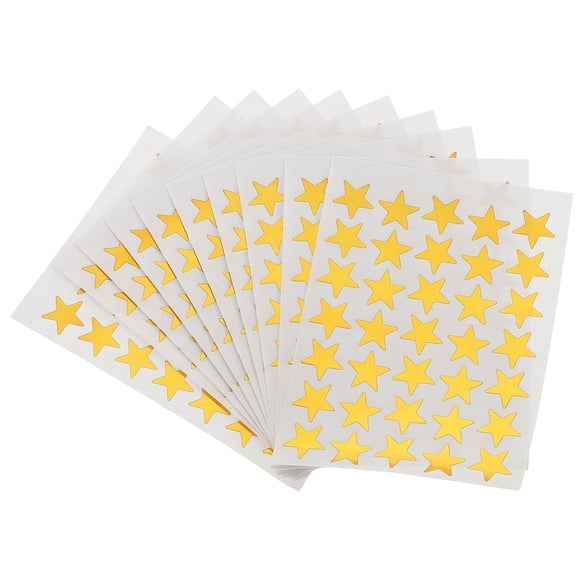 OULII Golden Exhibit Sticker Self Adhesive Decorative Reward Stickers for School Classroom and Office Use