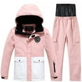 thumbnail image 4 of Aboser Kids Snow Suits Waterproof Windproof Insulated Snowsuits Heavyweight Snowboard Snowsuit Set for Unisex Boys Girls Children 2 Piece Winter Ski Suit Pink 11 Years, 4 of 8
