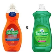 Ultra Dish Liquid Orange- Antibacterial-591Ml by Palmolive & Essential Clean Dishwashing Liquid, Original, 828 mL by Palmolive