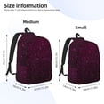 thumbnail image 3 of KLL Dark Purple Glitter Print Travel Laptop Backpack - College Backpack Business Work Bag Nurse Bag Casual Daypack for Weekender Business Hiking -Small, 3 of 6