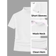 thumbnail image 4 of URBAN BUCK Short Sleeve Mock Turtle Neck Shirt Men Slim Fit Mock Neck Sweatshirt - Casual Ribbed Turtlenecks Sweater Murphy White Men T Shirt- S, 4 of 7