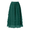 thumbnail image 4 of Women Fashion Cake Skirt Mesh A Line Mid Calf Length Party Casual Wear, 4 of 4