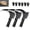 3pcs, variant on Dual Head Clearing Axe & Sickle, High Manganese Steel Double Scythe, Outdoor Brush Clearing Tool for Mowing Grass, Cutting Vines, Cutting Bamboo and Harvesting