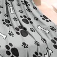 thumbnail image 3 of Paw Prints and Bones Blanket,Comfortable Soft Flannel Throw Blanket,All Season,Warm Lightweight Blankets for Sofa Bed Couch Living Room Chair,30"x40"(80x100cm), 3 of 4