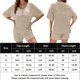 thumbnail image 2 of Bermudas Top con cuello en V para mujer + Pantalones cortos Trajes de verano de punto hueco a la moda (Champagne M) Ygjytge champán T M para Mujer, 2 of 8