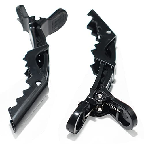 SWR Clips 6 pcs,Crocodile clip hair clip cut hair clip hair stylist special barber clip duck mouth clip hot dye zone tool (black) SWR Clips 6 pcs,Crocodile clip hair clip cut hair clip hair stylist special barber clip duck mouth clip hot dye zone tool (black)