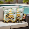 thumbnail image 4 of Outdoor Pillow Covers Pack of 2, Farm Sunflower Cartoon Gnome Waterproof Throw Pillowcase Cushion Cases, Green White Buffalo Check Decorative Pillow Cover for Couch Sofa Home Bed Patio, 4 of 9
